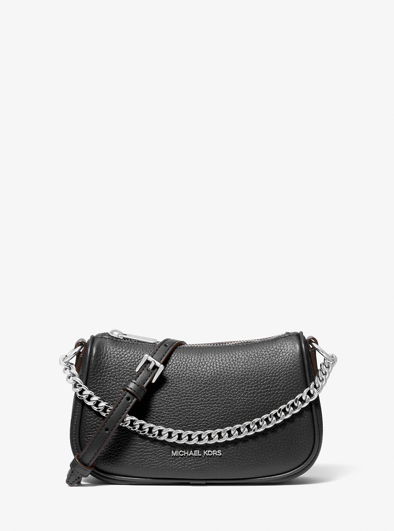 Carmela Small Pebbled Leather Crossbody Bag Black Black