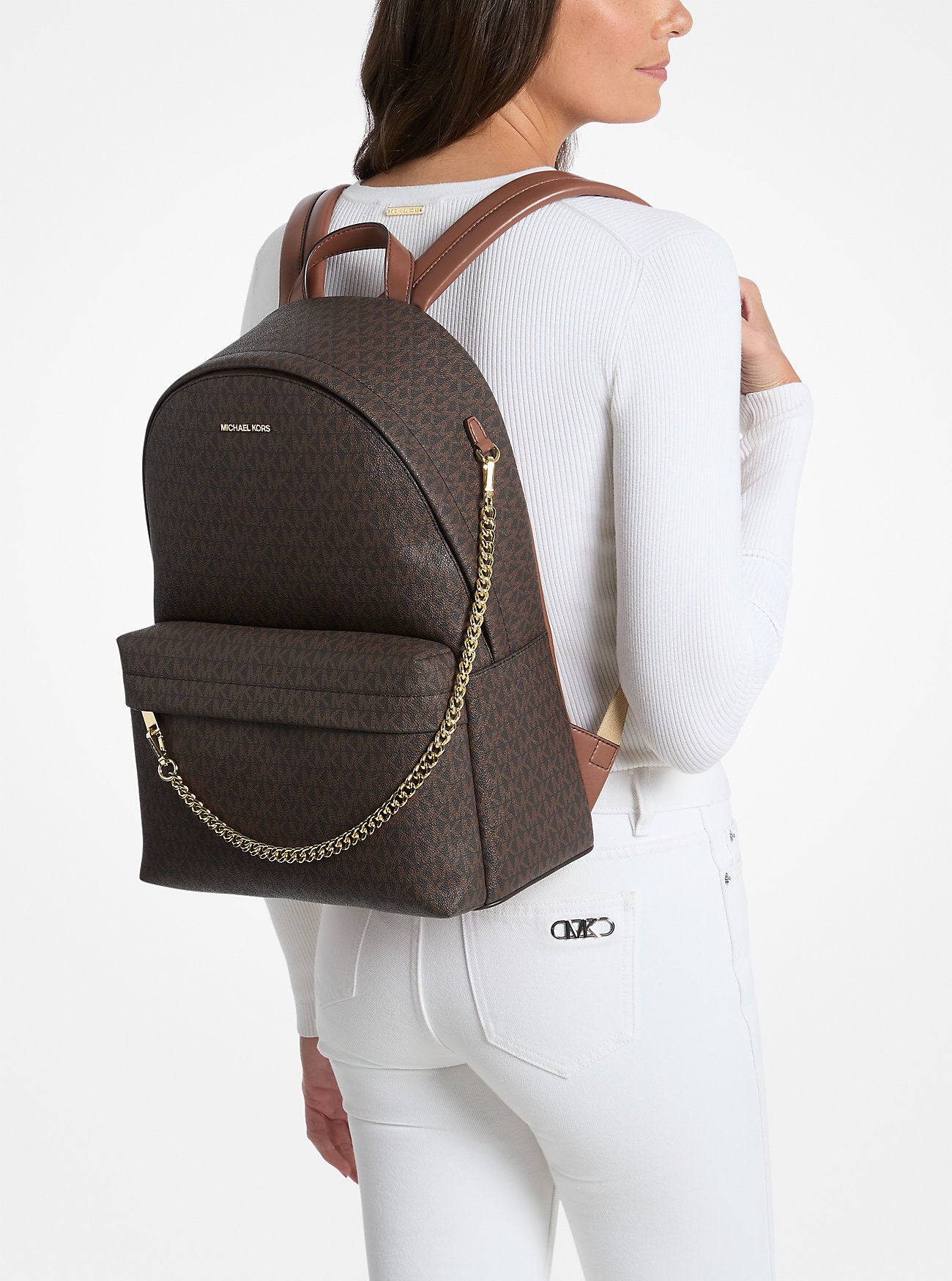 Slater Large Signature Logo Backpack Brown Brown