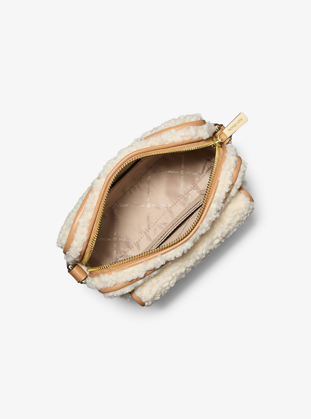 Bradshaw Extra-Small Faux Shearling Crossbody Bag Peanut Peanut