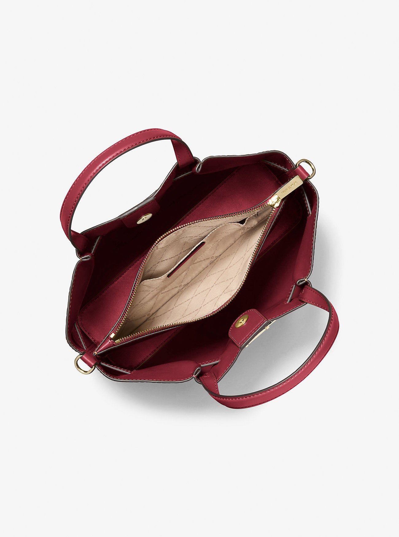 Carson Medium Crocodile Embossed Satchel Cherry Cherry