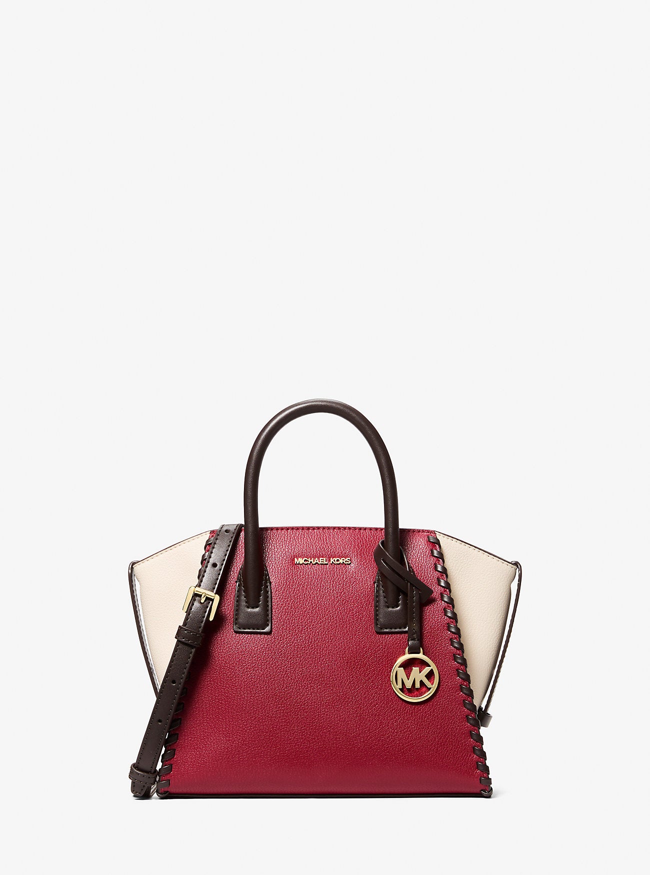 Avril Small Leather Satchel Cherry Multi Cherry Multi