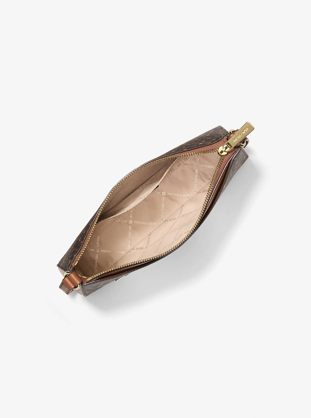 Arden Medium Printed Signature Logo Crossbody Bag Brown Brown