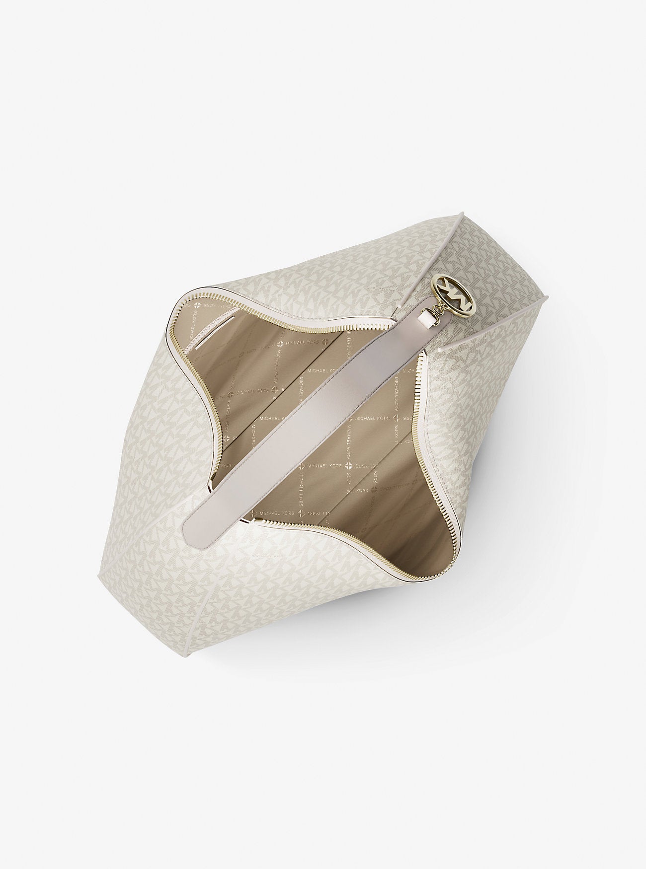 Nayla Medium Signature Logo Shoulder Bag Lt Crm Multi Lt Crm Multi