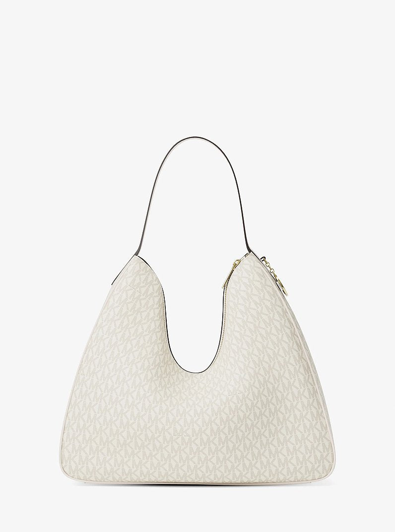Nayla Medium Signature Logo Shoulder Bag Lt Crm Multi Lt Crm Multi