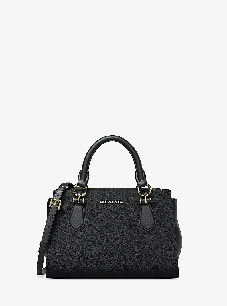 Marilyn Small Leather Satchel Black Black
