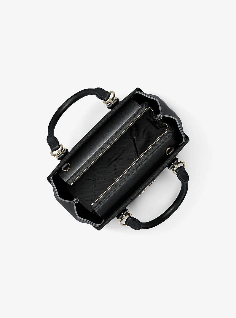 Marilyn Small Leather Satchel Black Black