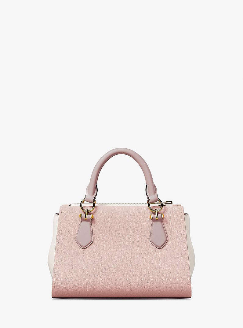 Marilyn Small Color-Block Saffiano Leather Messenger Bag Pwd Blsh Mlt Pwd Blsh Mlt