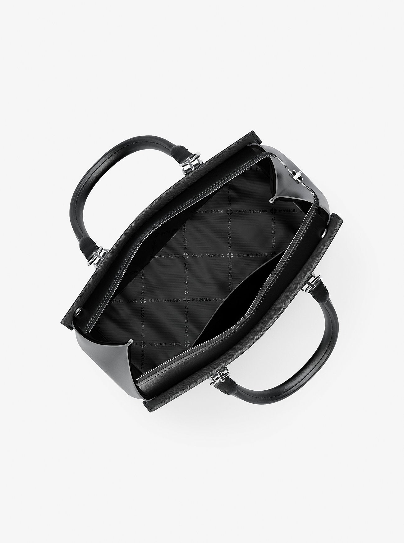 Marilyn Medium Saffiano Leather Satchel Black Black