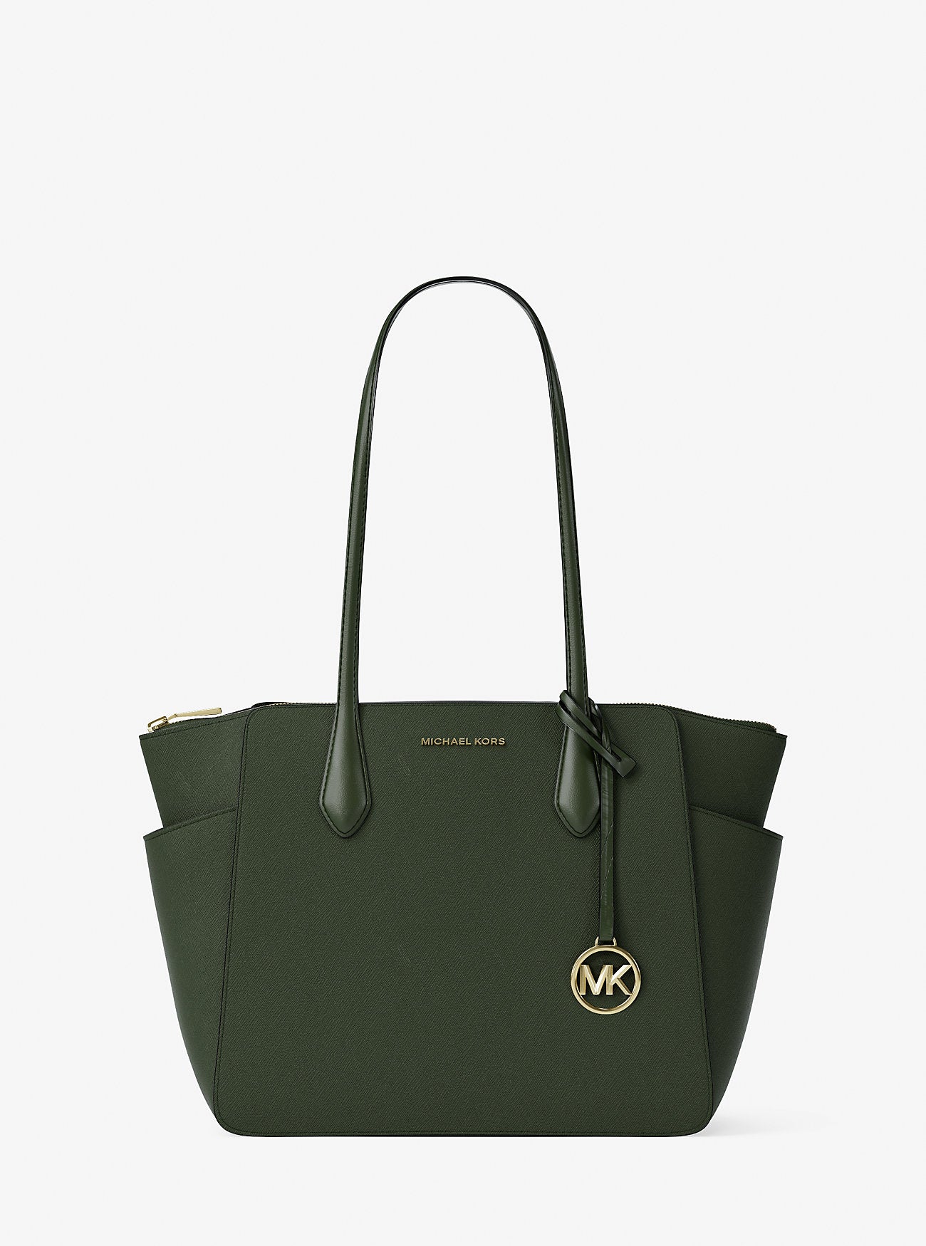 Marilyn Medium Saffiano Leather Tote Bag Moss Moss