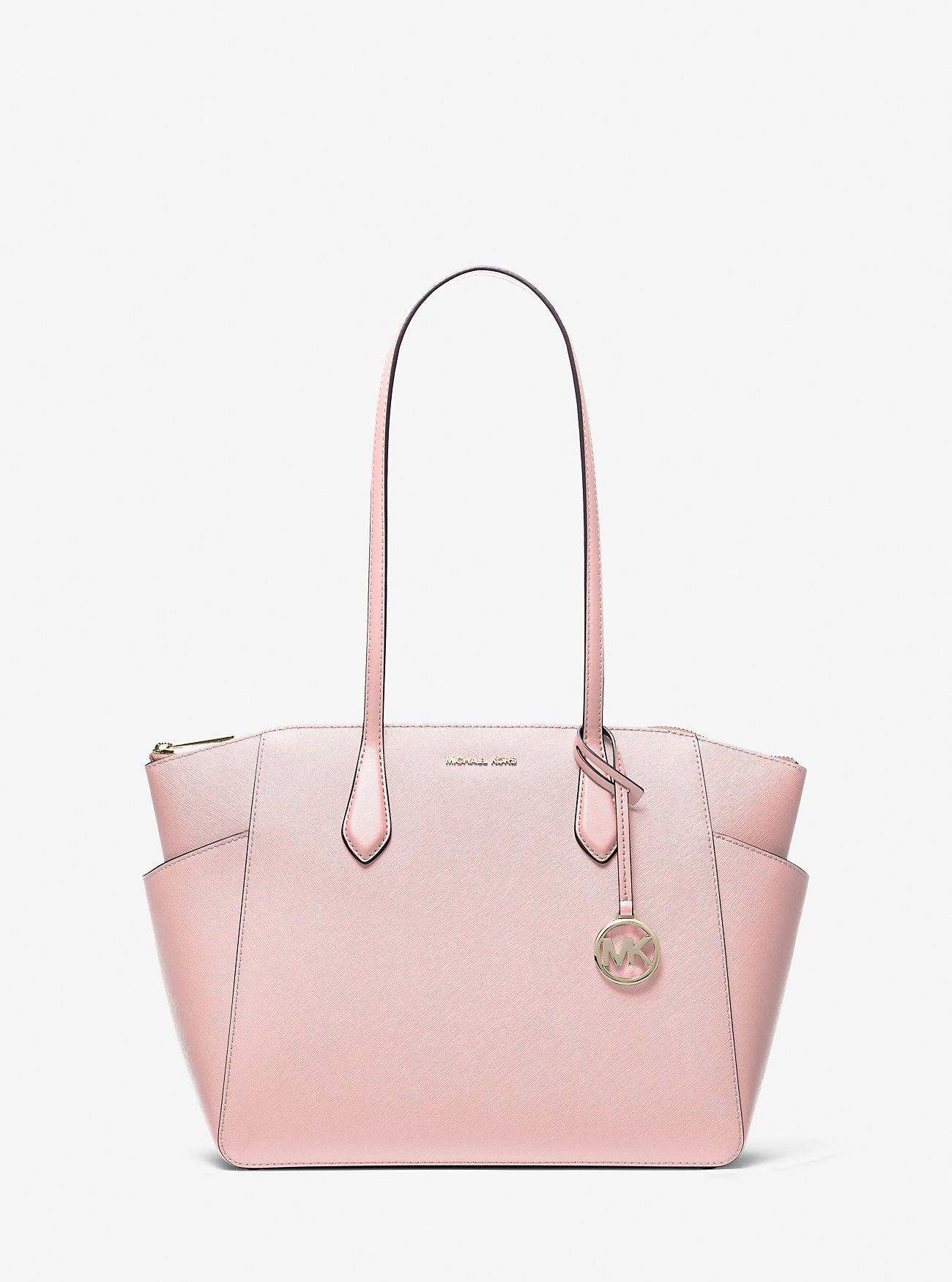 Marilyn Medium Saffiano Leather Tote Bag Powder Blush Powder Blush