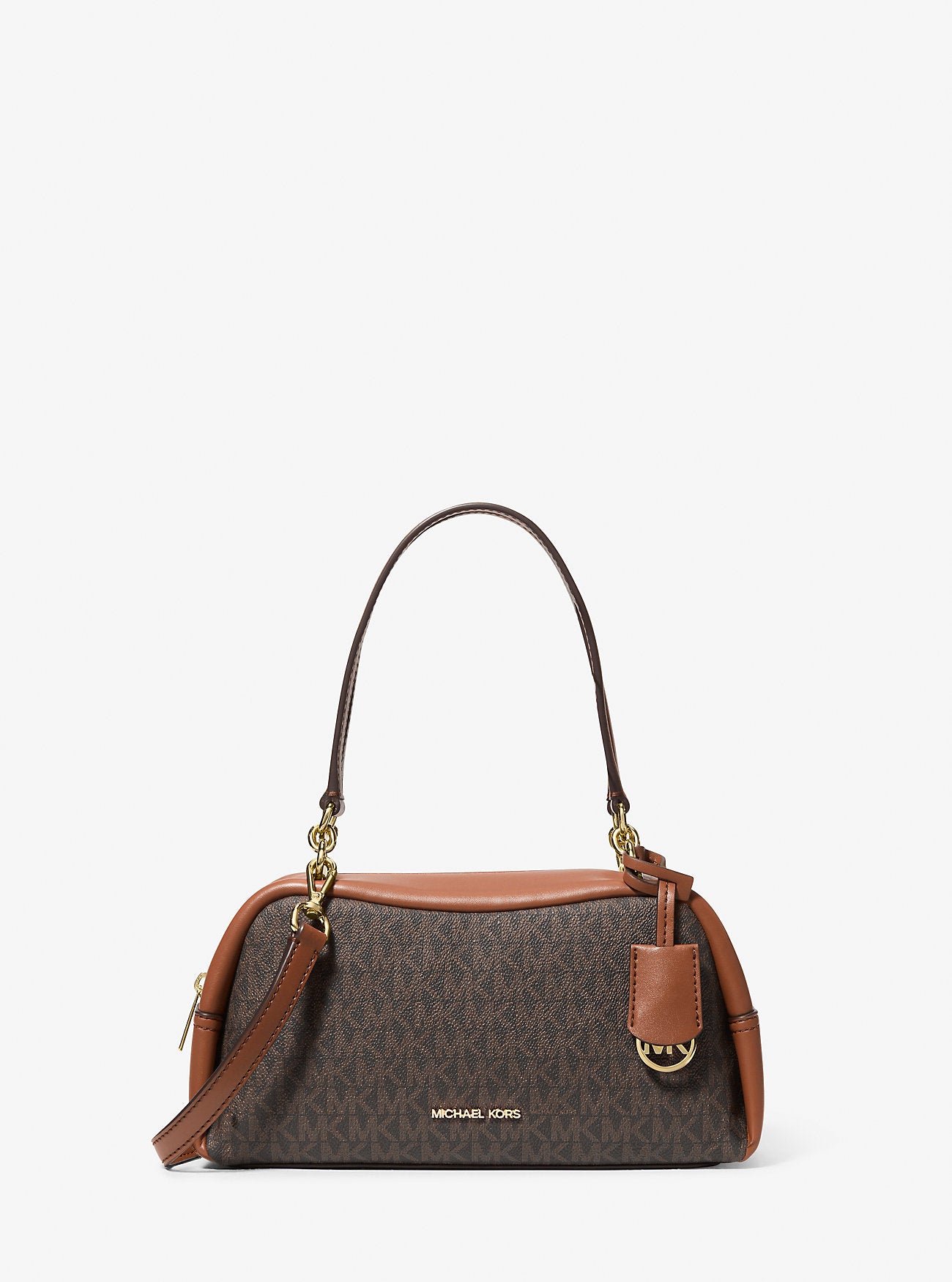Cecily Small Signature Logo Shoulder Bag Brown Brown