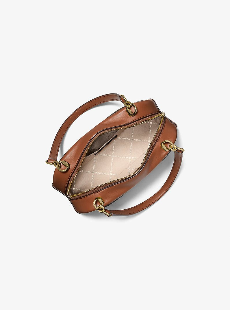 Cecily Small Signature Logo Shoulder Bag Brown Brown