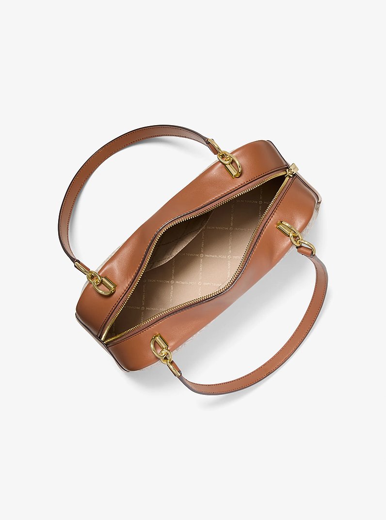 Cecily Medium Signature Logo Shoulder Bag Vanilla Vanilla