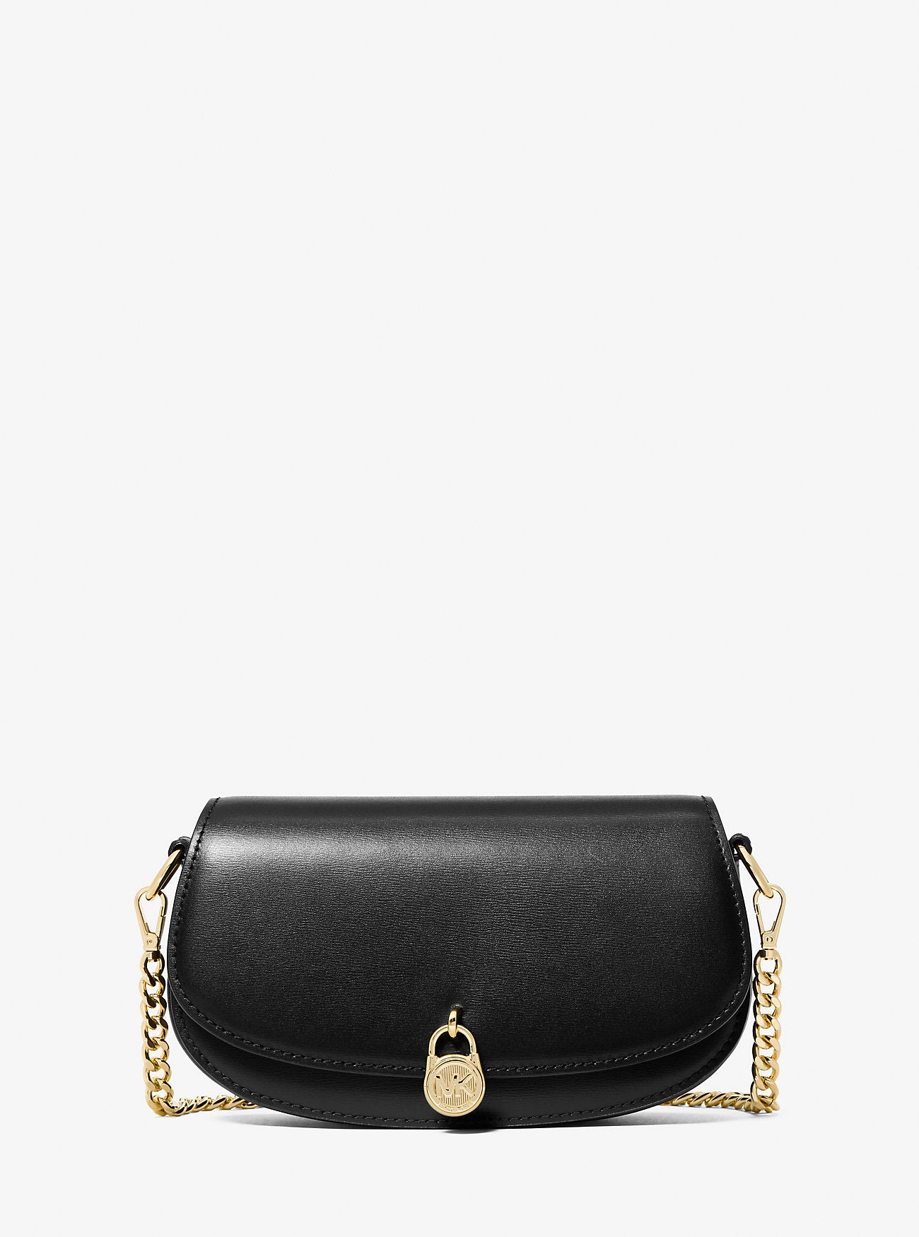 Mila Small Leather Crossbody Bag Black Black