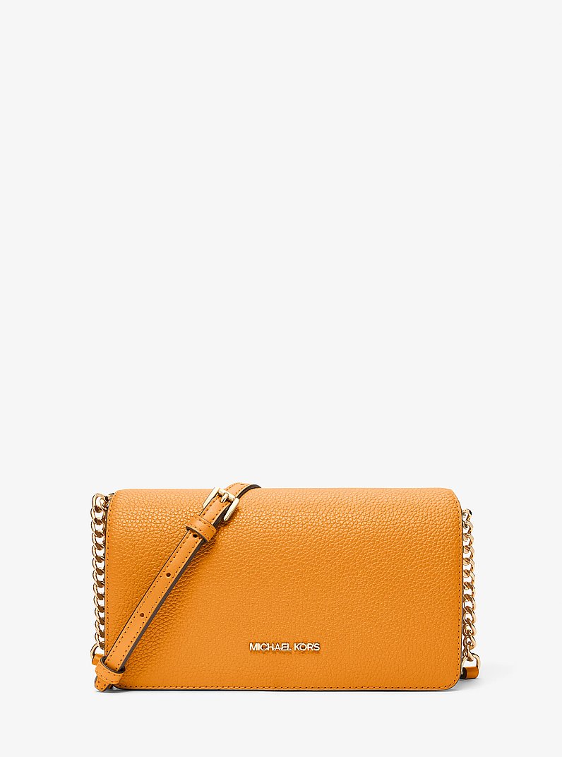 Jet Set Travel Medium Pebbled Leather Crossbody Bag Radiant Orange Radiant Orange