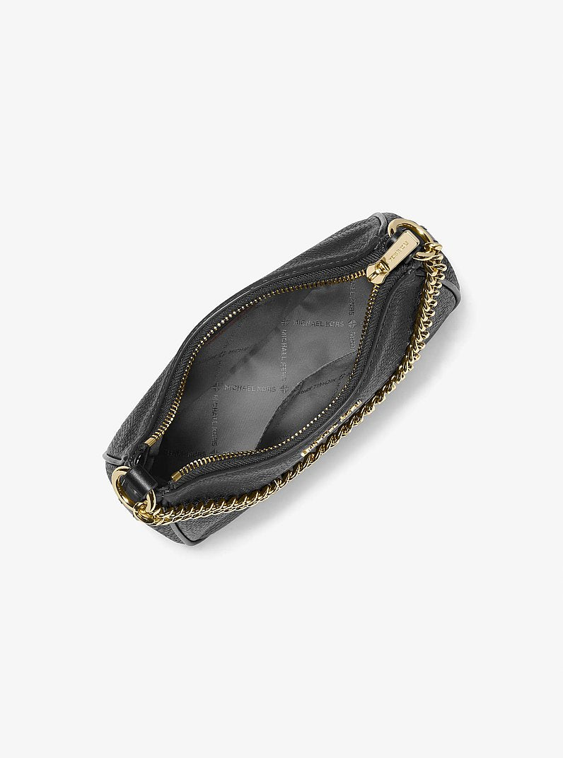 Jet Set Travel Small Pebbled Leather Convertible Crossbody Bag Black Black