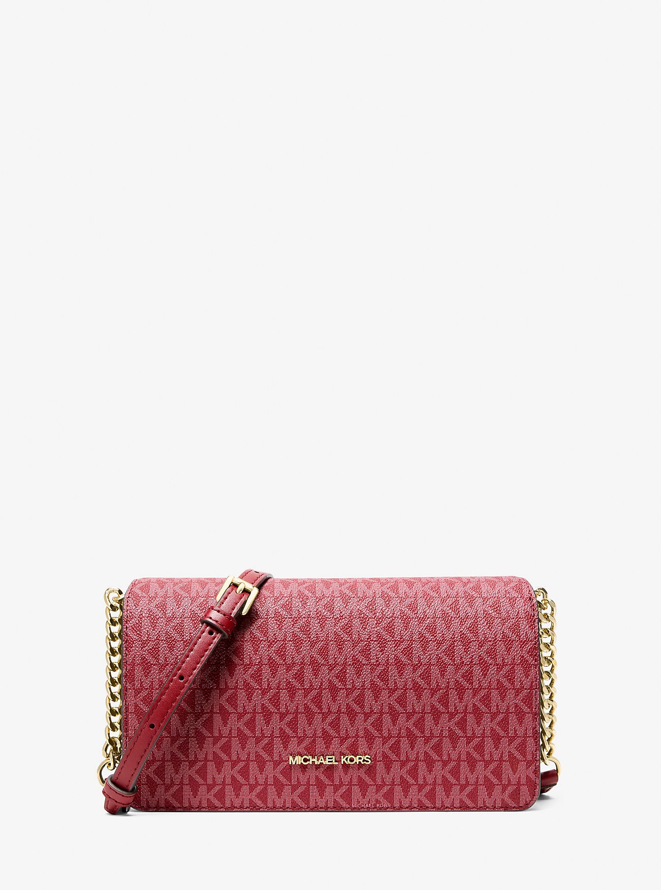 Jet Set Medium Signature Logo Crossbody Bag Cherry Cherry