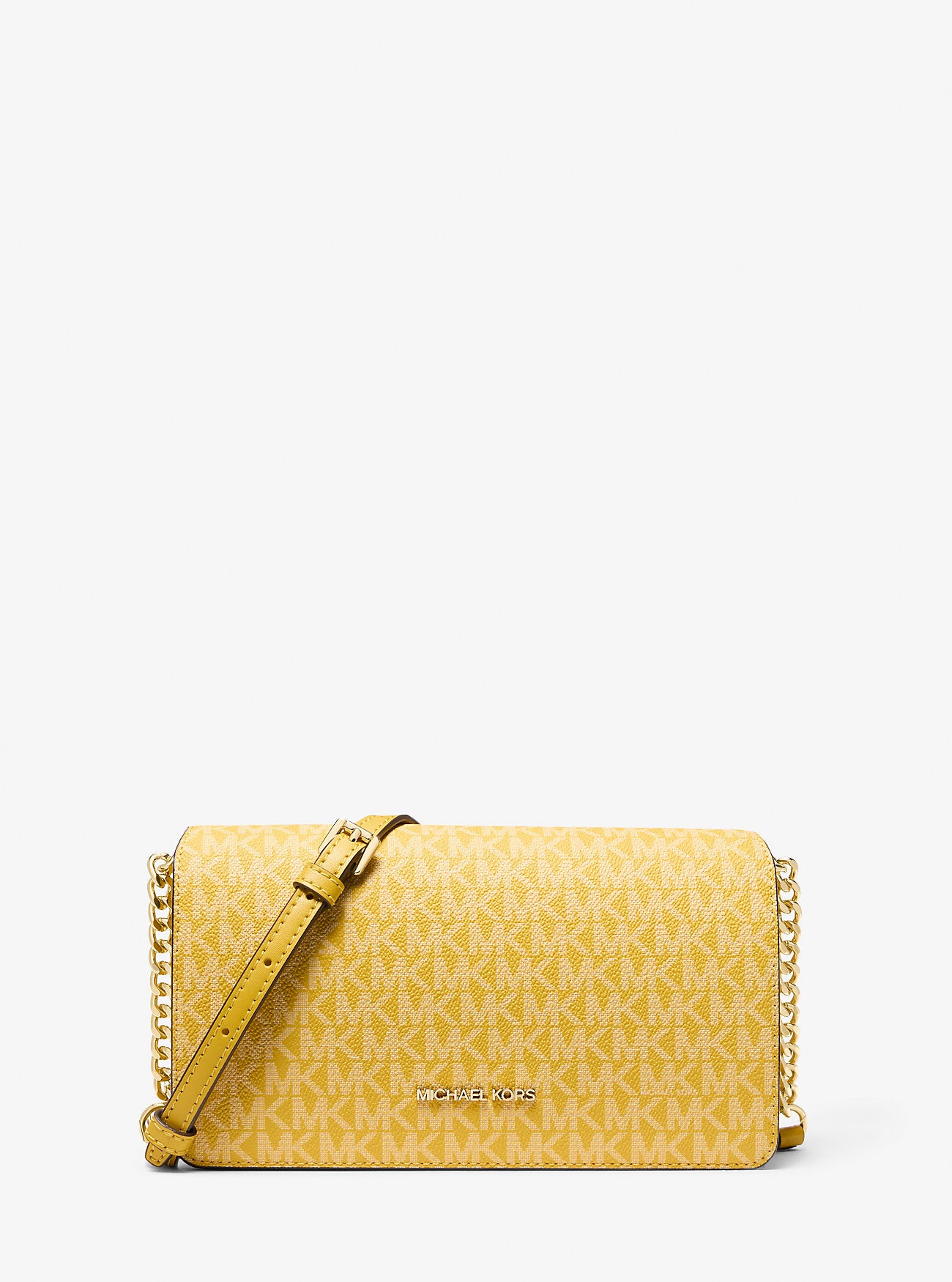 Jet Set Medium Signature Logo Crossbody Bag Honey Honey