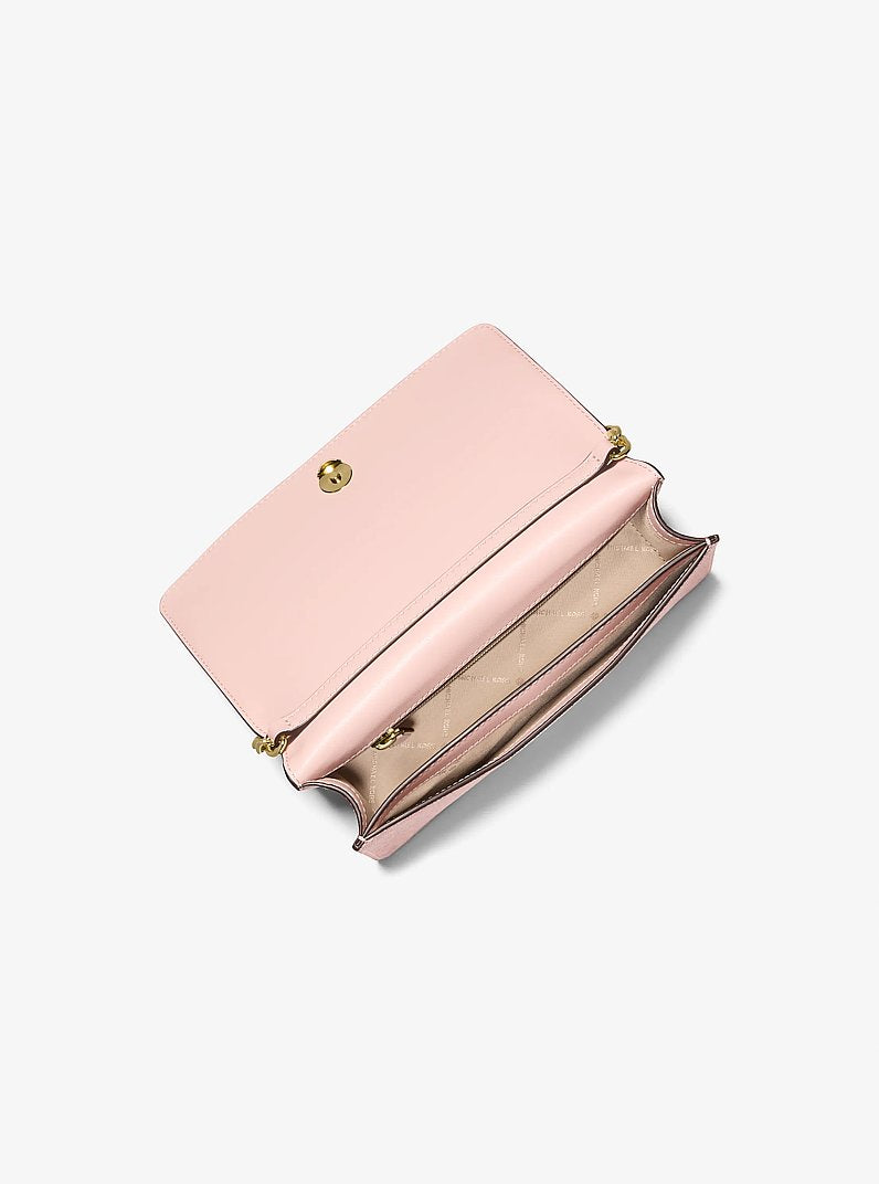 Jet Set Medium Signature Logo Crossbody Bag Powder Blush Powder Blush
