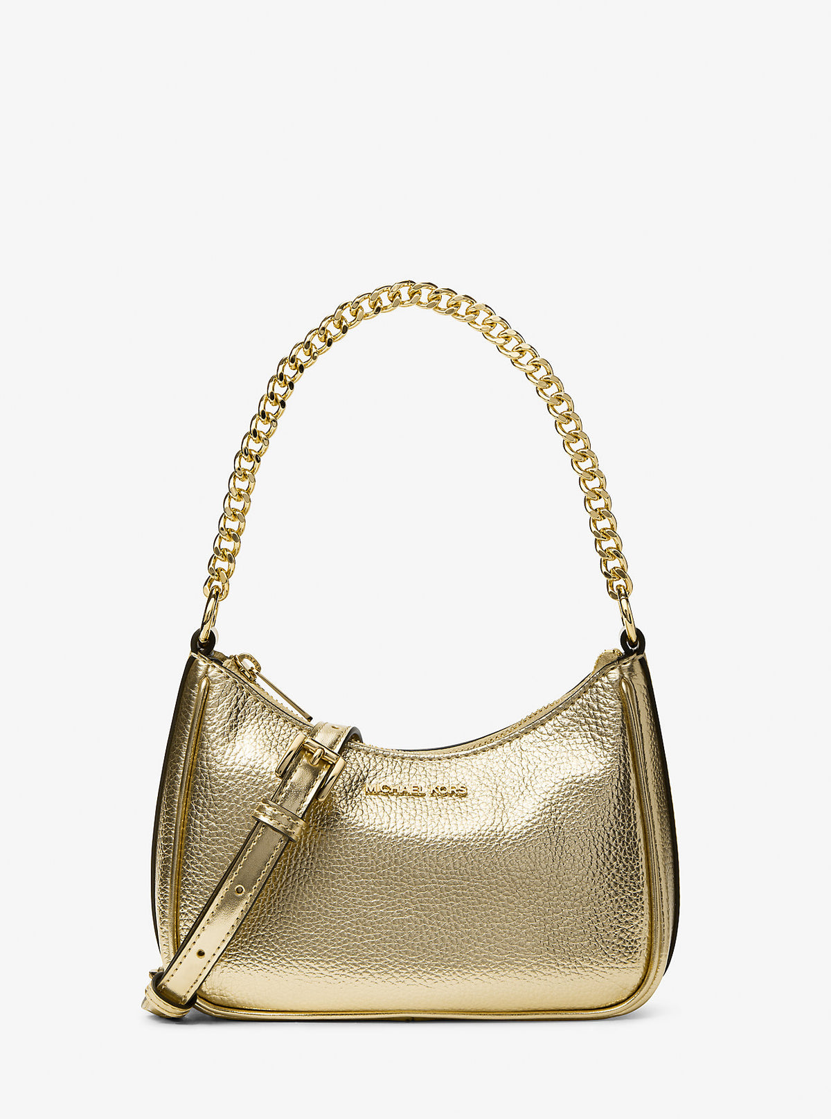 Jet Set Travel Extra-Small Metallic Convertible Crossbody Bag Pale Gold Pale Gold