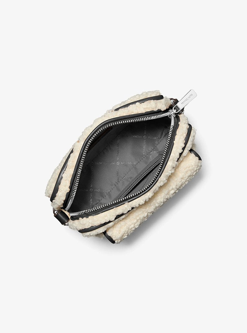Bradshaw Extra-Small Faux Shearling Camera Crossbody Bag Black Black