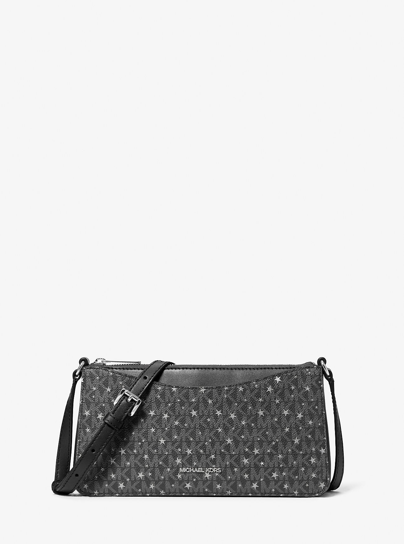 Arden Medium Printed Signature Logo Crossbody Bag Black Black