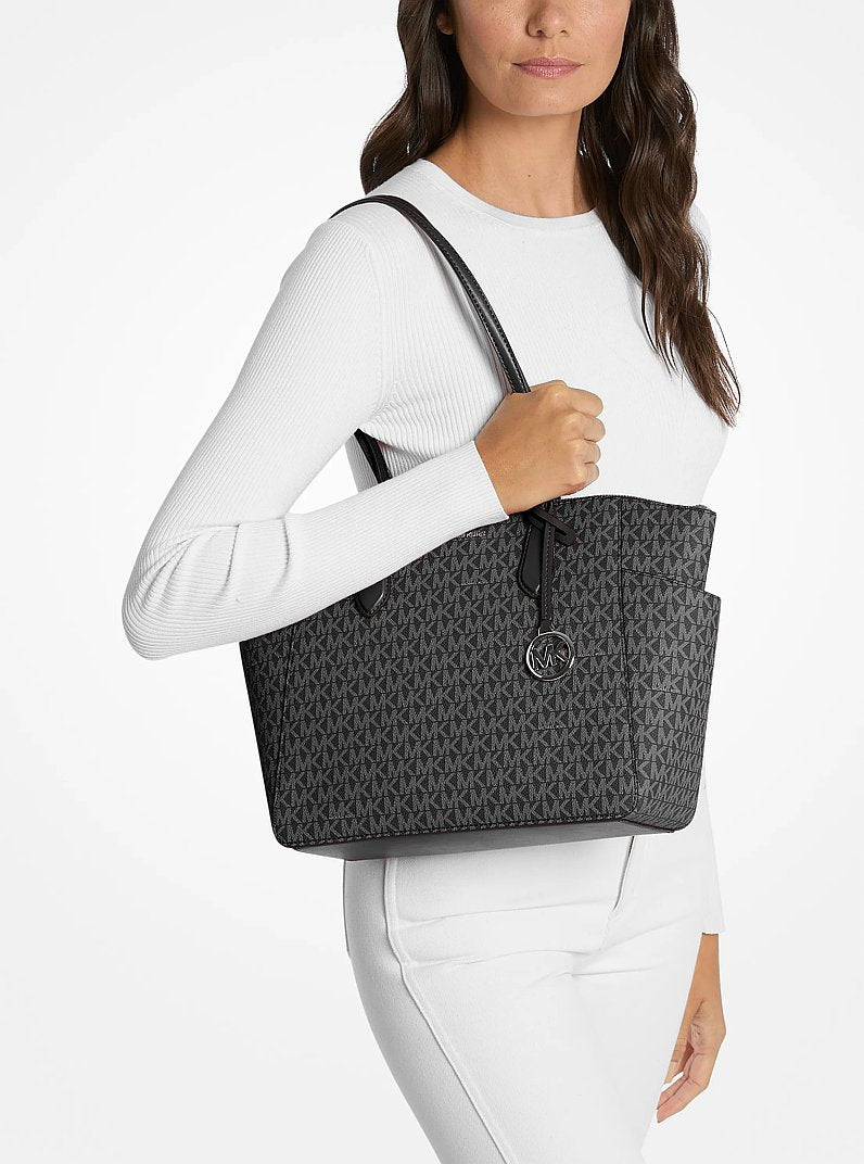 Marilyn Medium Signature Logo Tote Bag Black Black