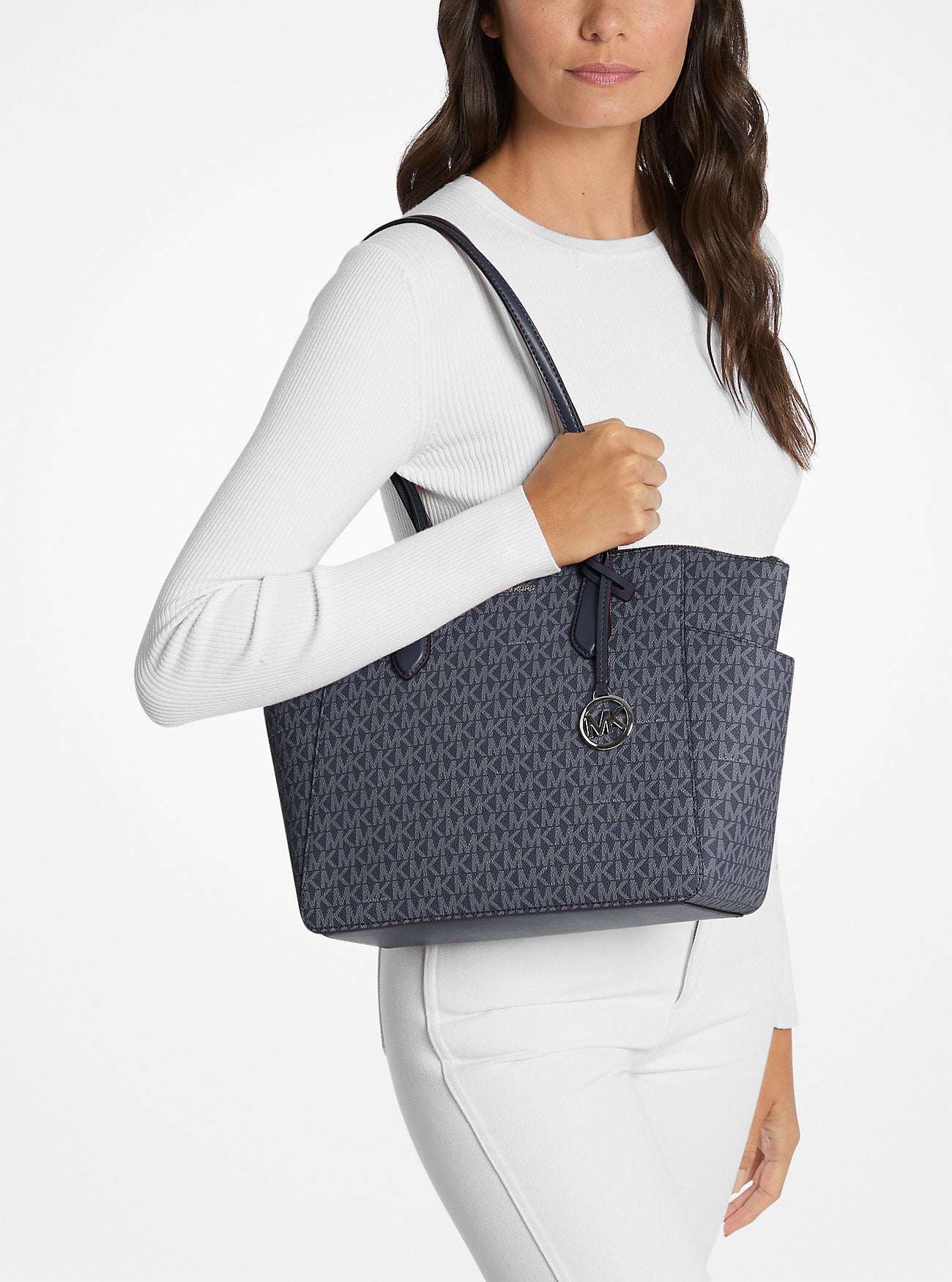 Marilyn Medium Signature Logo Tote Bag Admiral Admiral