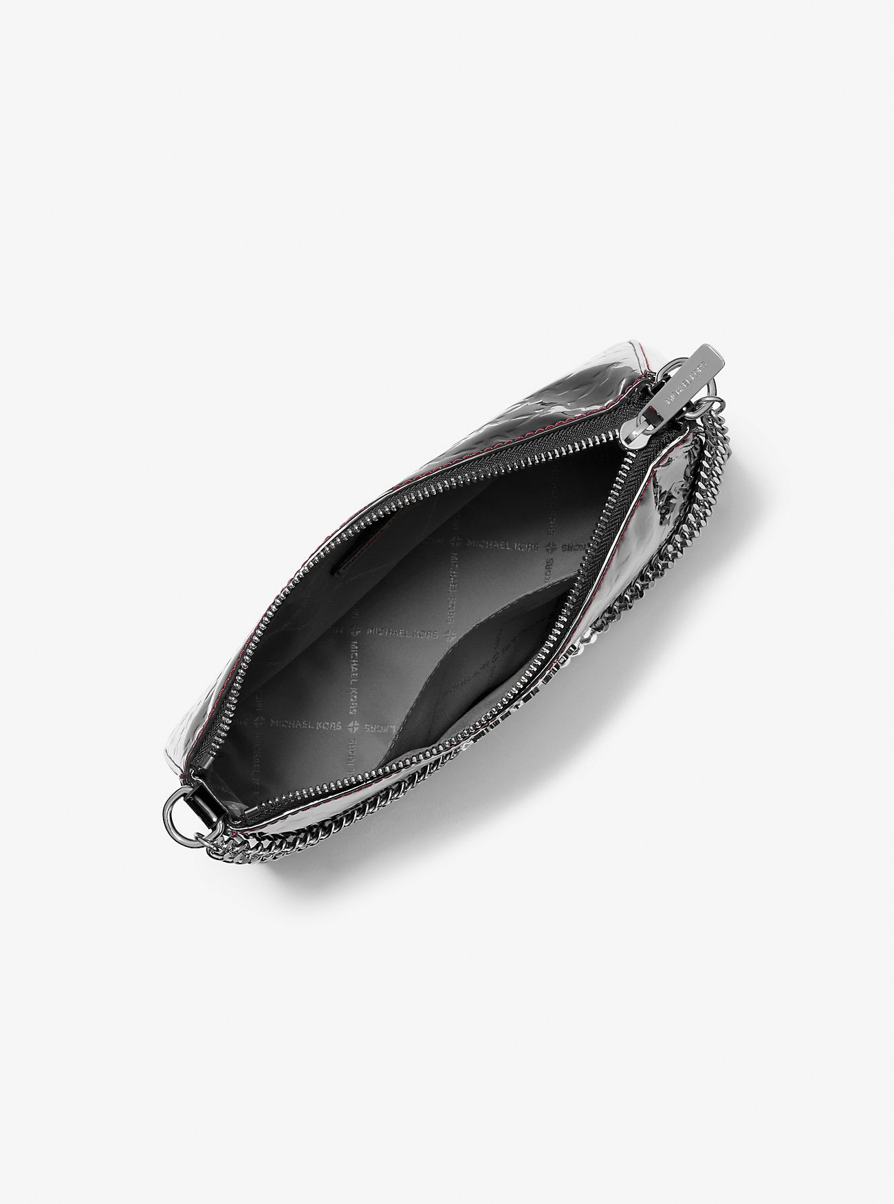 Jet Set Patent Logo Debossed Pochette and Card Case Gift Set Black Black