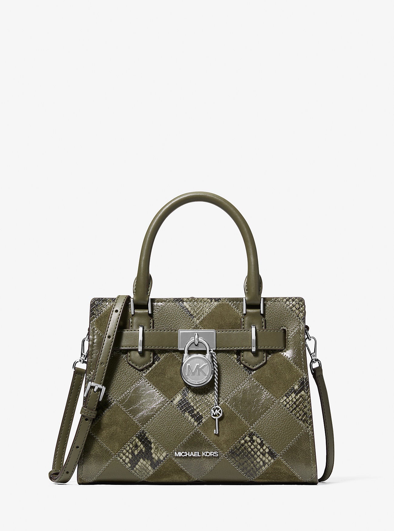 Hamilton Small Patchwork Satchel Olive Olive