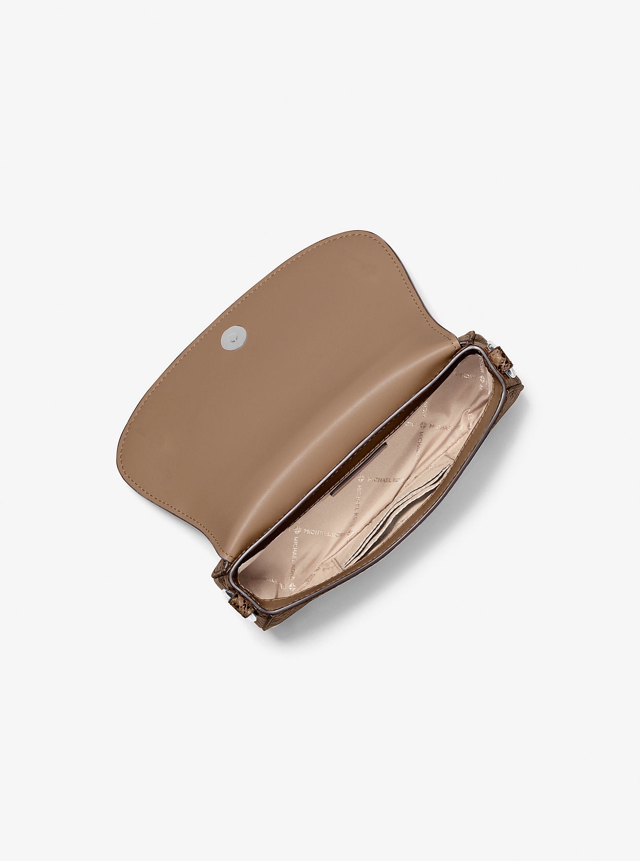 Mila Small Snake Embossed Convertible Crossbody Bag Driftwood Driftwood