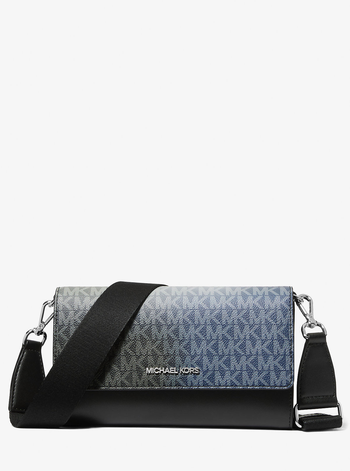 Jet Set Large Ombre Signature Logo Crossbody Bag Black Combo Black Combo