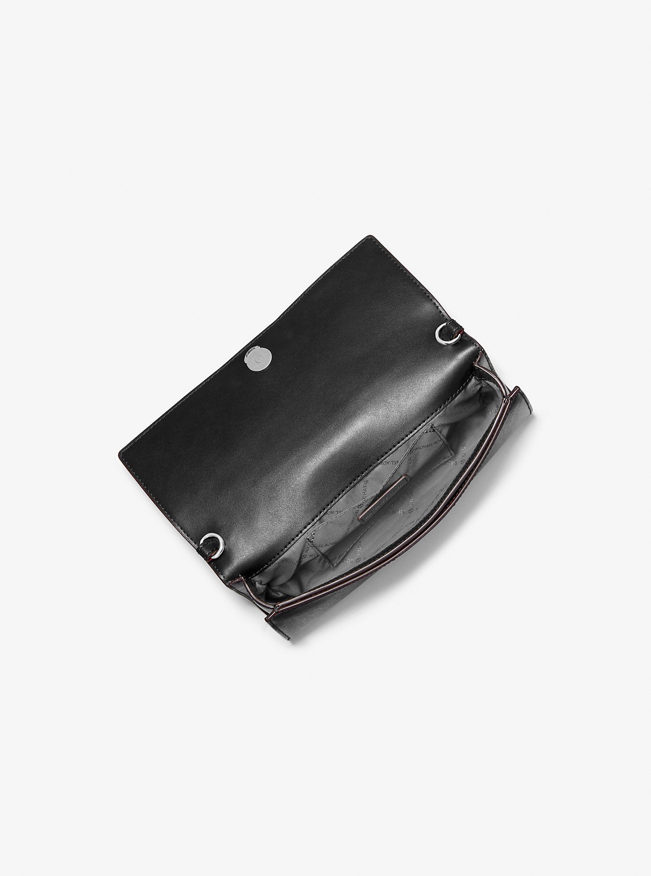 Jet Set Medium Leather Clutch Black Black