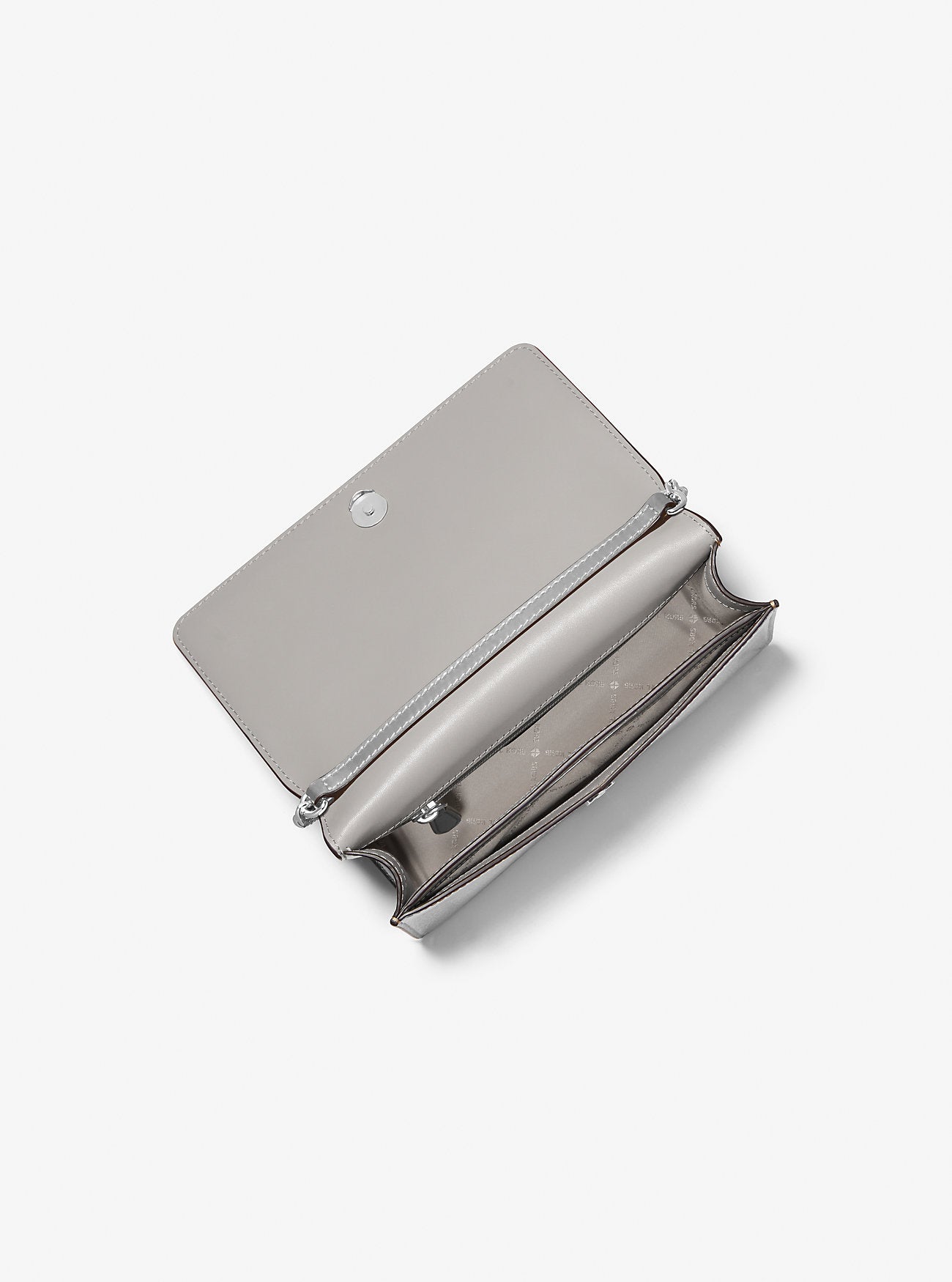 Jet Set Medium Metallic Crossbody Bag Silver Silver