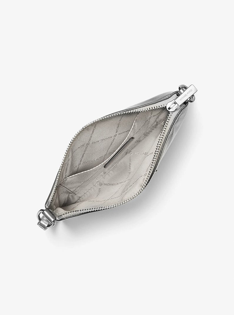 Jet Set Small Metallic Wristlet Silver Silver