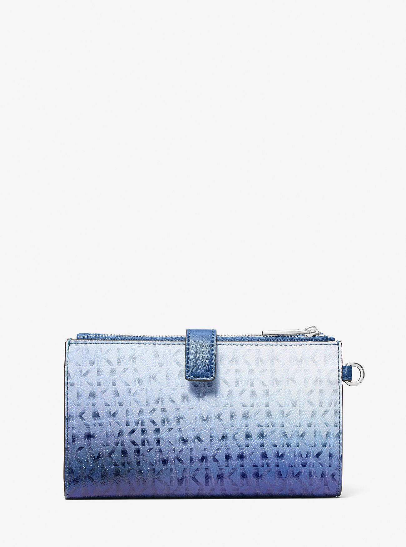 Jet Set Large Ombre Signature Logo Wristlet Galaxy Blue Galaxy Blue