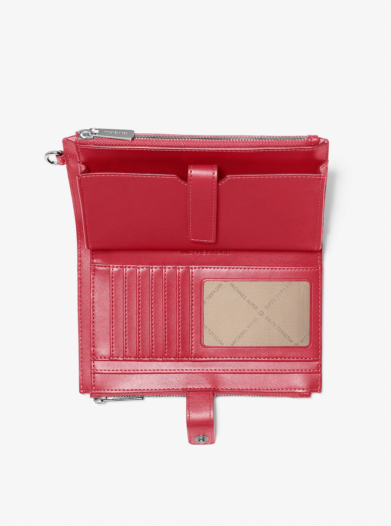 Jet Set Large Ombre Signature Logo Wristlet Hibiscus Multi Hibiscus Multi