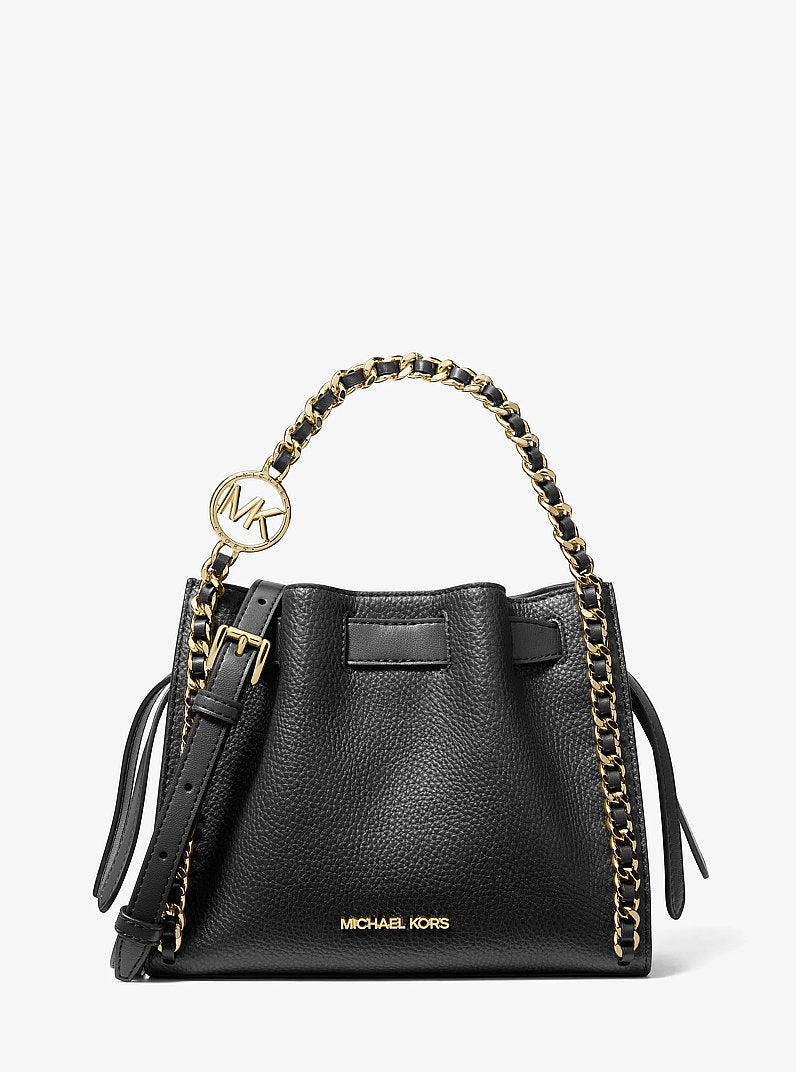 Mina Small Chain Crossbody Bag Black Black
