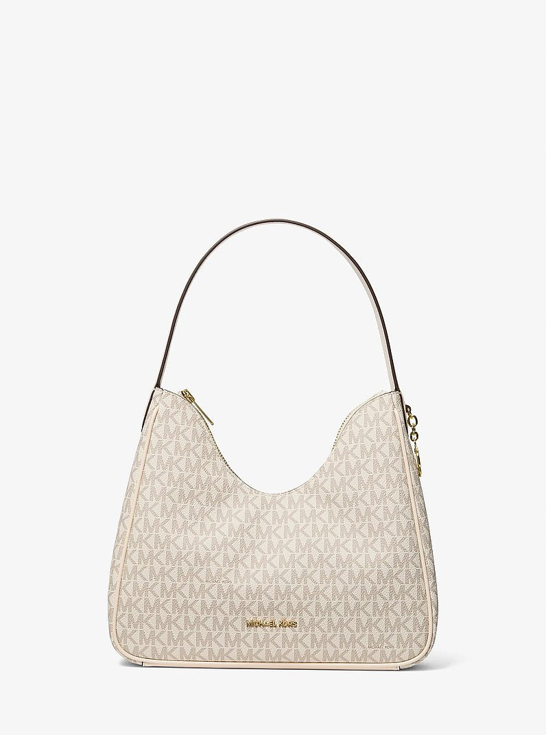 Nayla Small Signature Logo Hobo Shoulder Bag Lt Crm Multi Lt Crm Multi