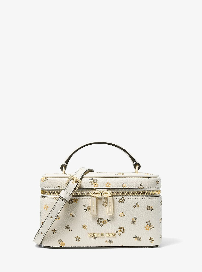 Vivi Small Floral Printed Vanity Crossbody Bag Lt Cream Lt Cream