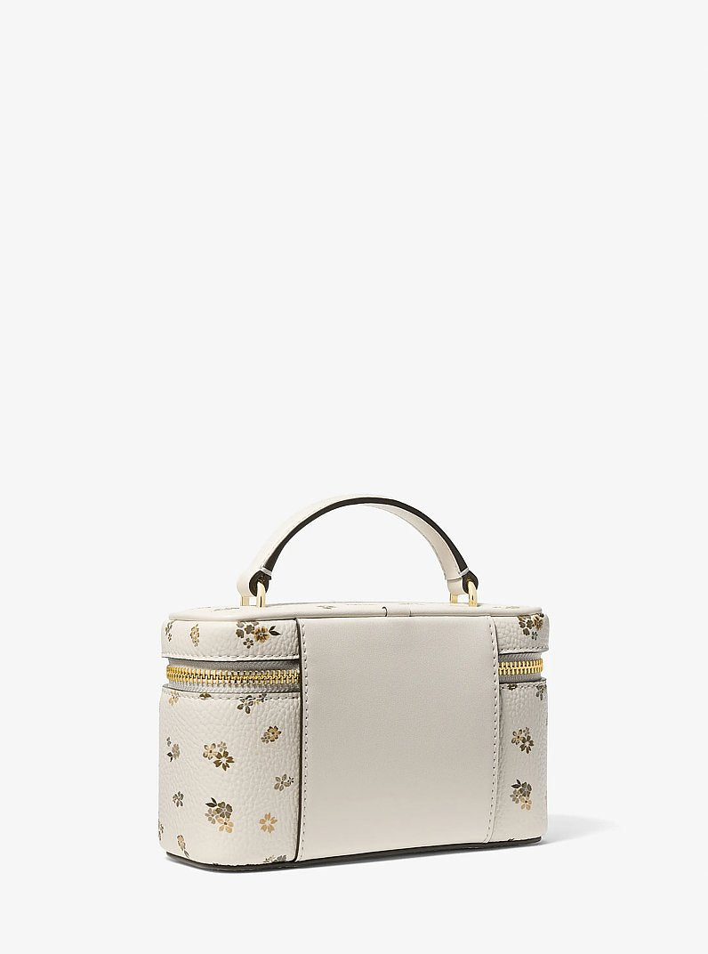 Vivi Small Floral Printed Vanity Crossbody Bag Lt Cream Lt Cream