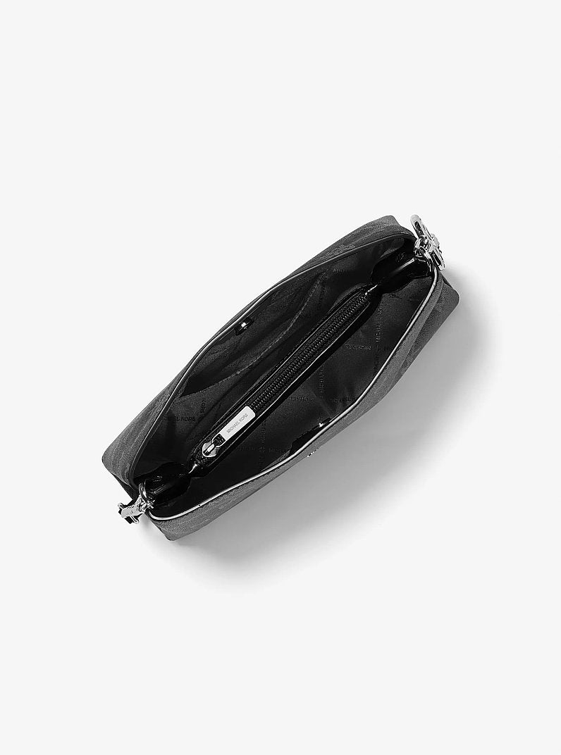 Christina Small Signature Logo Crossbody Bag Black Black