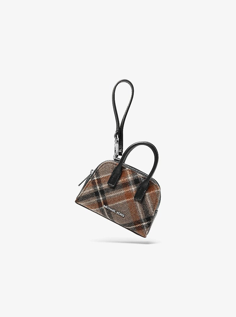 Ashton Wool Blend Bag Charm Black Black