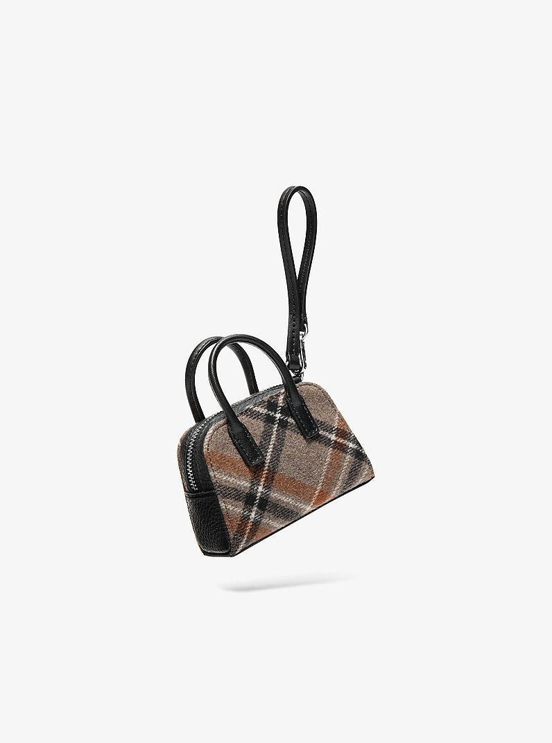 Ashton Wool Blend Bag Charm Black Black