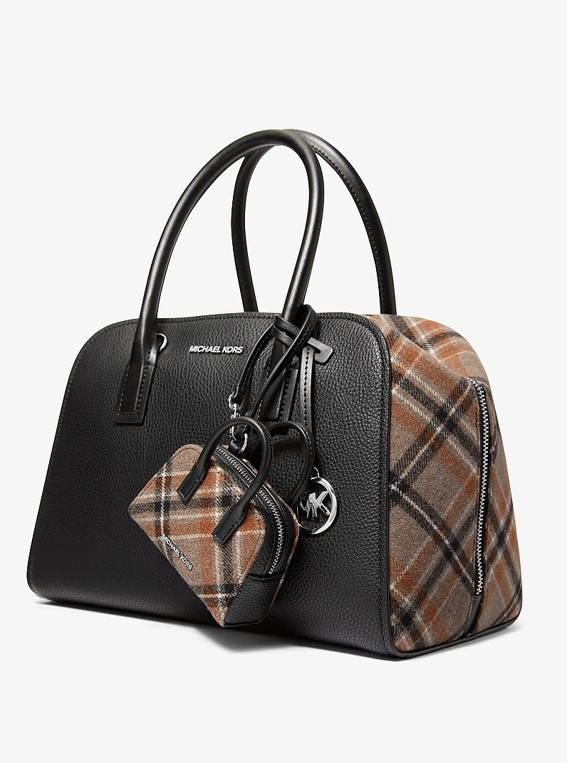 Ashton Wool Blend Bag Charm Black Black