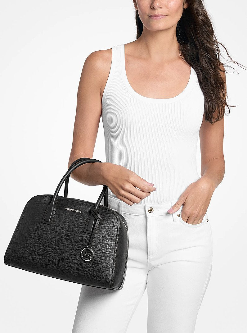 Ashton Medium Satchel Black Black