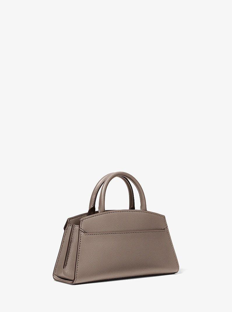 Greta Small Leather Satchel Mushroom Mushroom