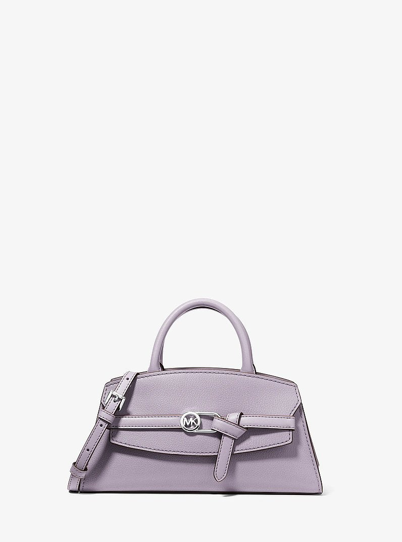 Greta Small Leather Satchel Lilac Lilac