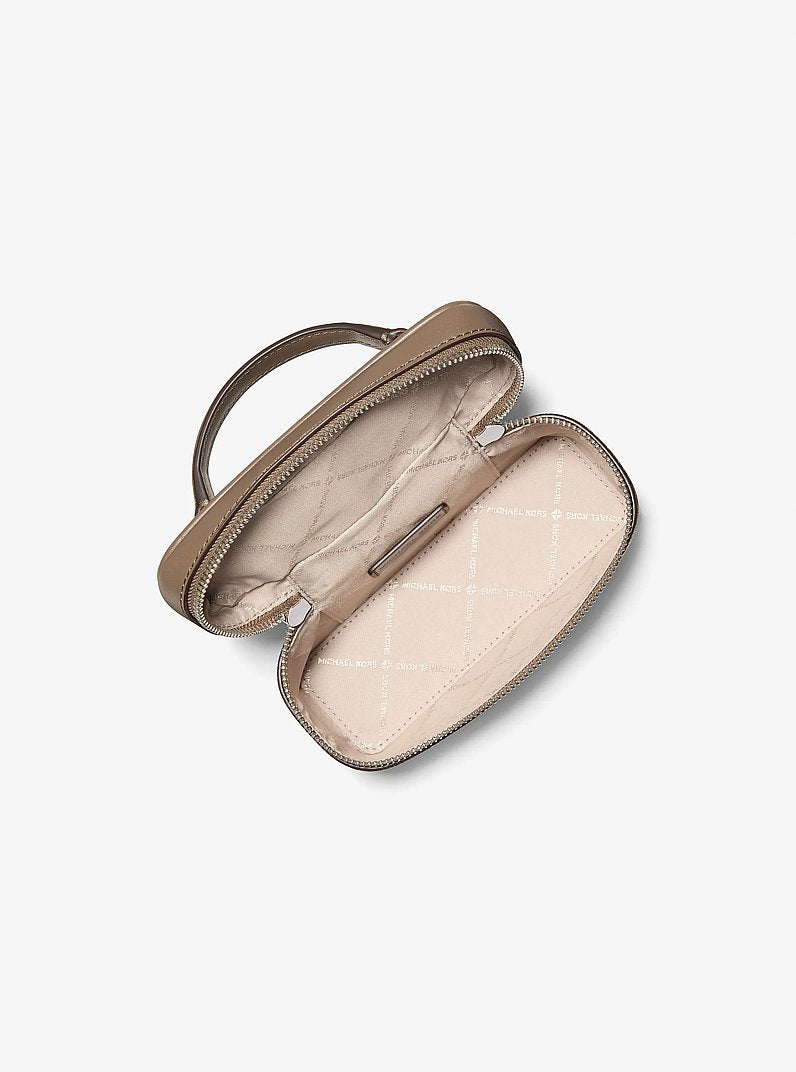 Vivi Small Signature Logo Vanity Crossbody Bag Mushroom Mushroom
