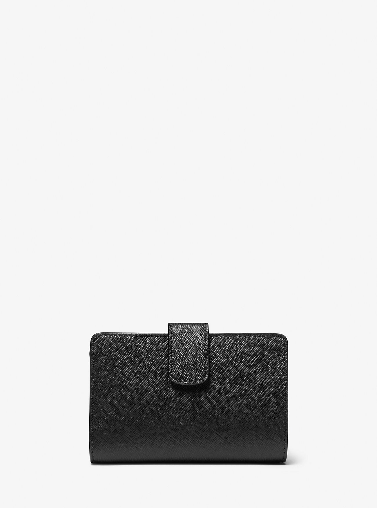 Medium Crossgrain Leather Wallet Black Black